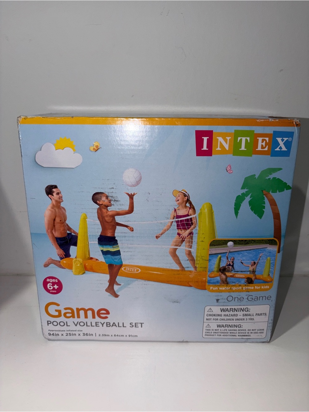 Intex Pool Volleyball Game Set Inflatable Net & Ball NWT - Picture 3 of 3